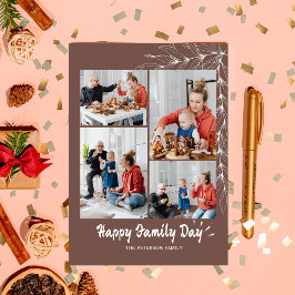 Happy Family Day Foto Collage Ferienkarte Feiertagskarte