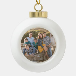 Happy Family Foto Keramik Kugel-Ornament