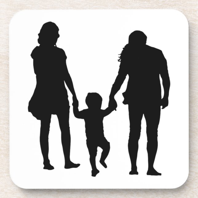 HAPPY FAMILY GETRÄNKEUNTERSETZER (Vorderseite)