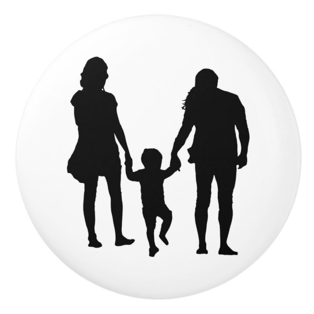 HAPPY FAMILY KERAMIKKNAUF (Vorderseite)