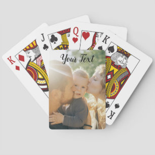 Happy Family Kiss Foto Personalisiert Custom Spielkarten
