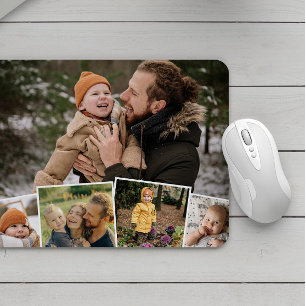 Happy Family Life Charming Foto Collage Mousepad