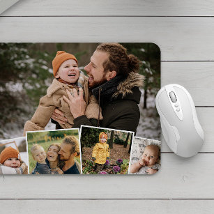 Happy Family Life Charming Foto Collage Mousepad