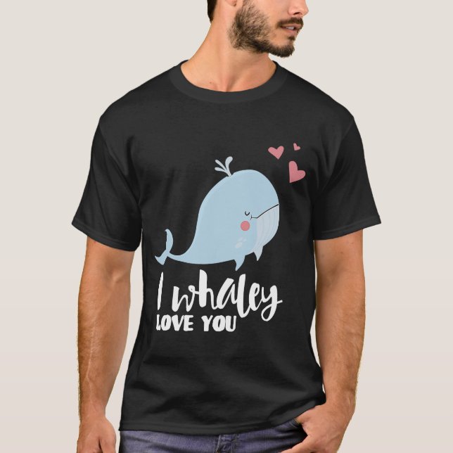 Happy Family Niedlich Boy I Whaley Liebe You Valen T-Shirt (Vorderseite)