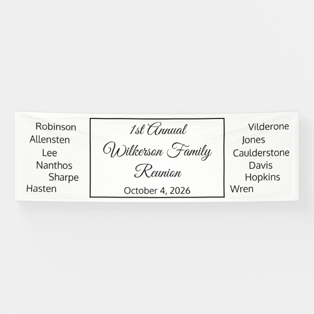 Happy Family Wiedersehen Banner (Horizontal)