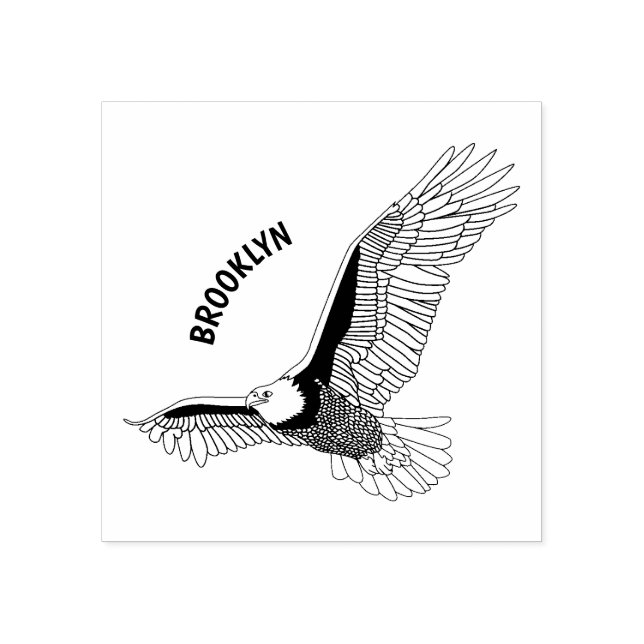 Happy-Fan Glatze Cartoon Illustration Gummistempel (Prägung)