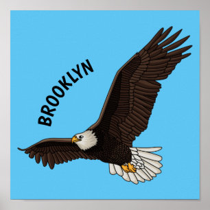 Happy-Fan Glatze Cartoon Illustration Poster