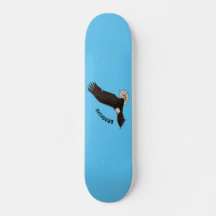 Happy-Fan Glatze Cartoon Illustration Skateboard