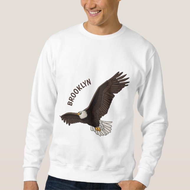 Happy-Fan Glatze Cartoon Illustration Sweatshirt (Vorderseite)