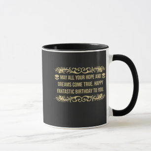 Happy fantastic birthday quote saying tasse