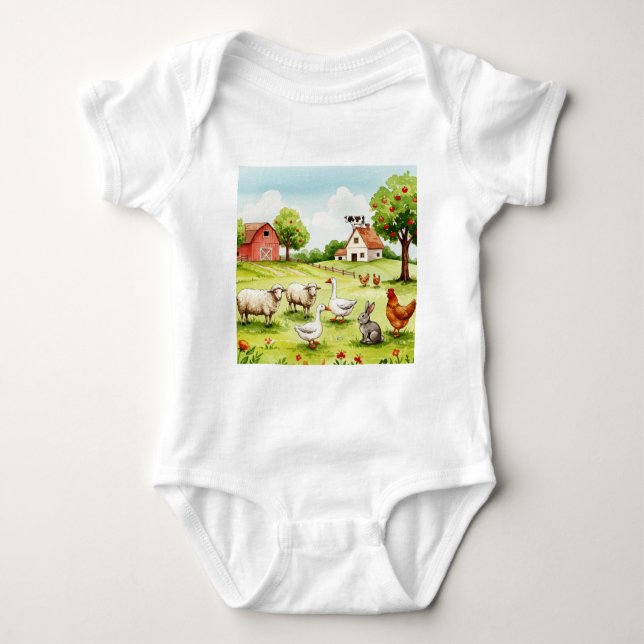 Happy farm baby strampler (Vorderseite)