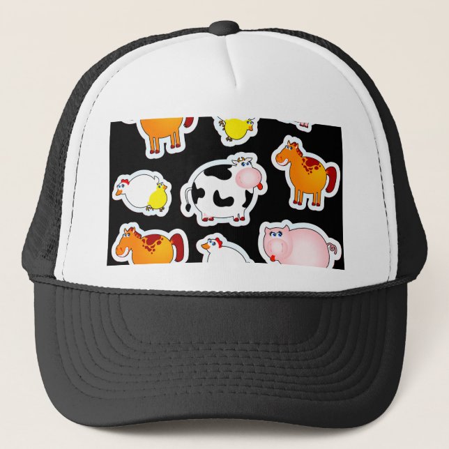 Happy farm background, truckerkappe (Vorderseite)