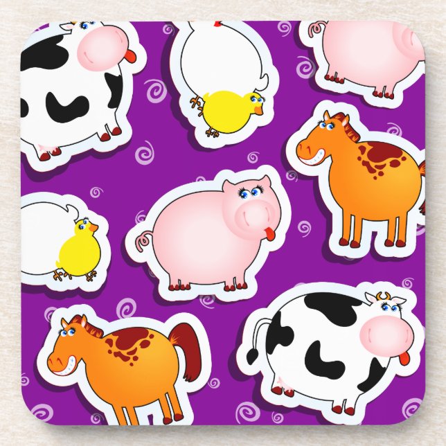 Happy farm background, Untersetzer (Vorderseite)