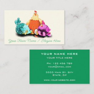 Happy Farm Chicken Funny Business Card Vorlage Visitenkarte