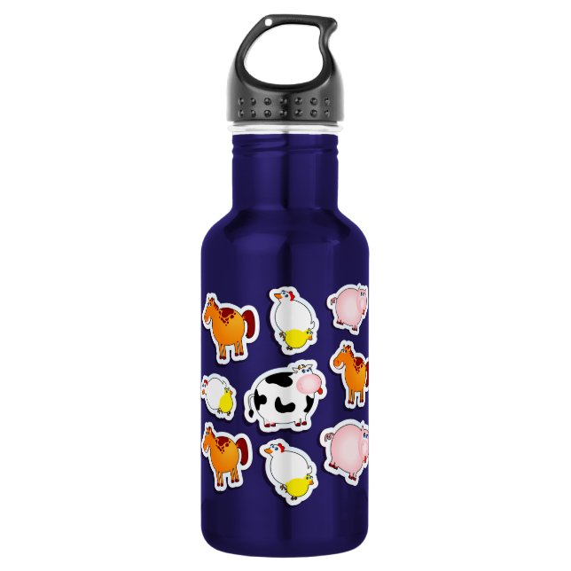 Happy Farm Hintergrund, Flasche Trinkflasche (Vorderseite)