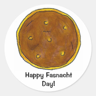 Happy Fasnacht Fastnacht Day PA Dutch Donut Runder Aufkleber