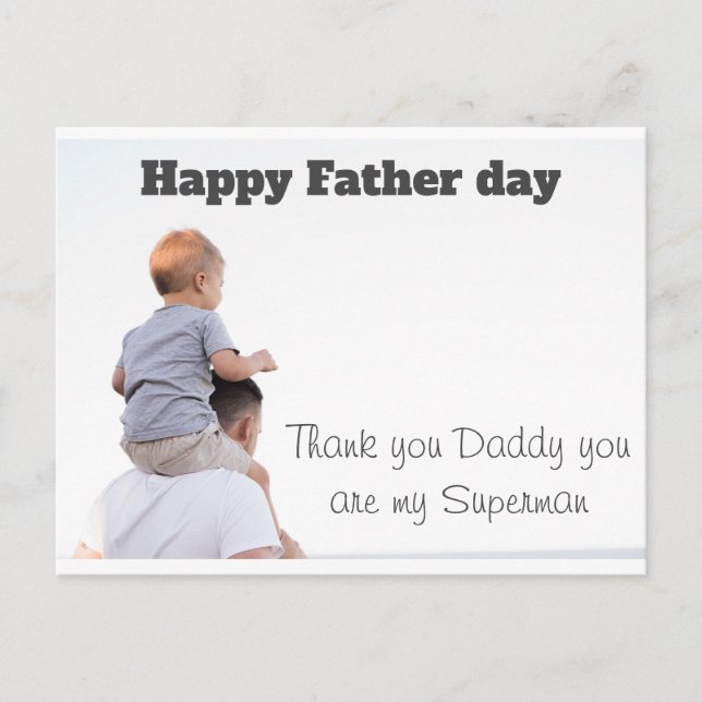 Happy Father Day Postkarte (Vorderseite)