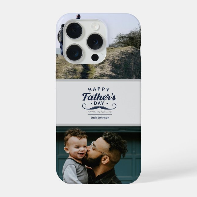 Happy Father’s Day Mustache Tribute Design iPhone Hülle (Rückseite)
