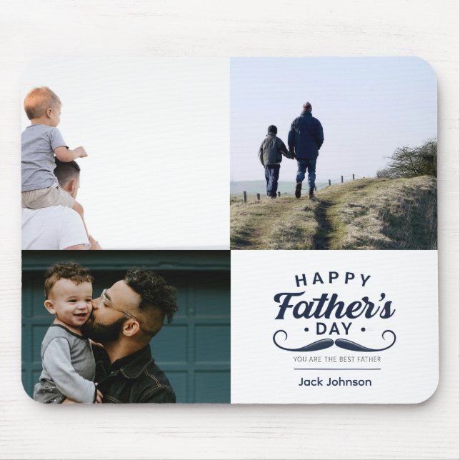 Happy Father’s Day Mustache Tribute Design Mousepad (Vorne)