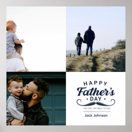 Happy Father’s Day Mustache Tribute Design Poster