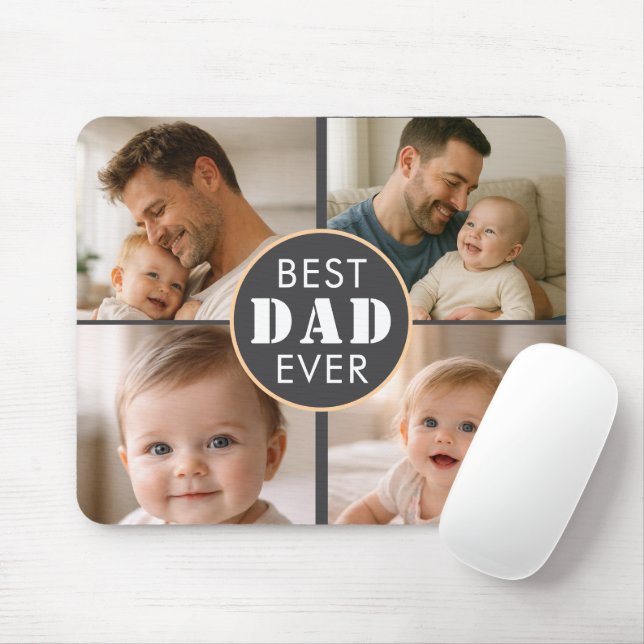 Happy Father’s Day Photo | Custom Dad Ever Mousepad (Mit Mouse)