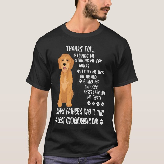 Happy Father's Day 2021 Goldendoodle Dad dog T-Shirt (Vorderseite)