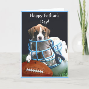 Happy Father's Day Boxer Welpengrüßkarte Karte