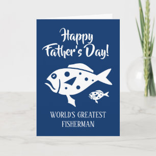 Happy Father's Day Card für die weltbesten Fischer Karte