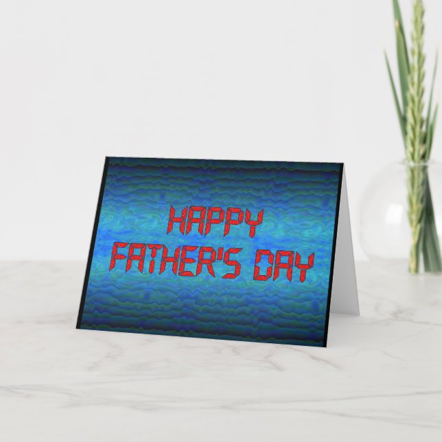Happy Father's Day - Computer Geek Karte (Vorderseite)