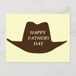 Happy Fathers Day Cowboy Dad Postkarte