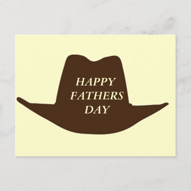 Happy Fathers Day Cowboy Dad Postkarte (Vorderseite)