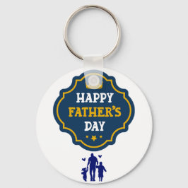 Happy Father's Day Crown & Kids - Eine königliche Schlüsselanhänger