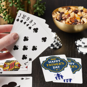Happy Father's Day Crown & Kids - Eine königliche  Spielkarten