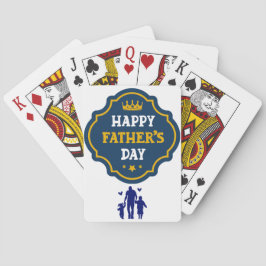 Happy Father's Day Crown & Kids - Eine königliche Spielkarten