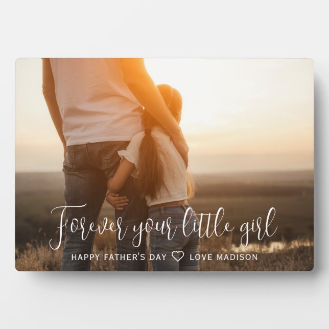 Happy Father's Day Custom Foto Fotoplatte (Vorderseite)