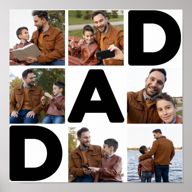 Happy Father's Day Custom Foto Poster (Vorne)