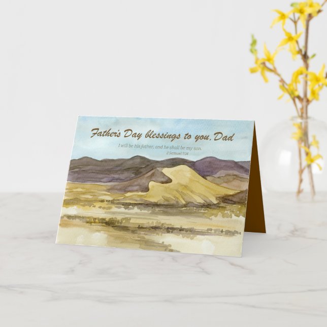 Happy Father's Day Dad Blessings Bible Scripture Karte (Gelbe Blume)