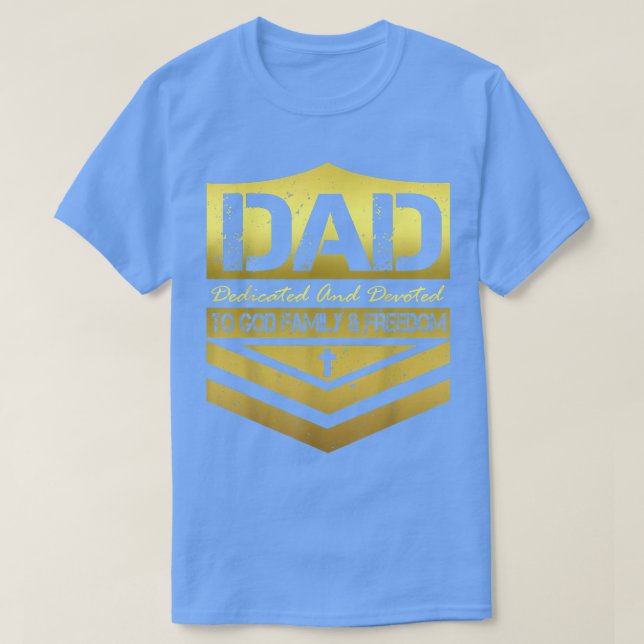 Happy Father's Day Dad Dedicated And Ded  T-Shirt (Design vorne)