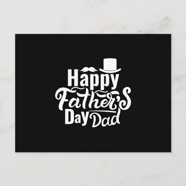 Happy Fathers Day Dad Gift For Daddy Ankündigungspostkarte (Vorderseite)