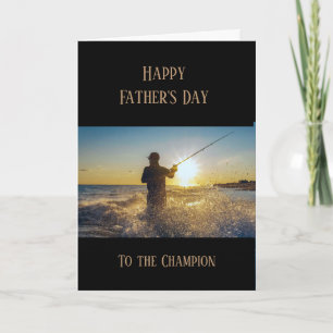 Happy Father's Day Fishing Fisherman Fish Karte
