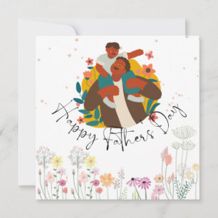 Happy Father's Day Flat Announcement Card Ankündigung