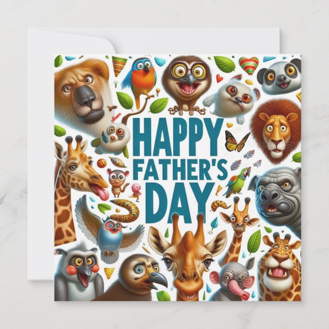 Happy Father's Day Flat Card (Vorderseite)