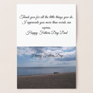 Happy Fathers day foil greeting card Folienkarte