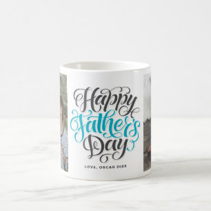 Happy Father's Day Hand Briefing Foto Collage Kaffeetasse