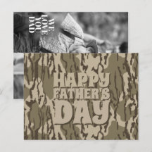 Happy Father's Day Karte mit Bottom Land Tarnmuste