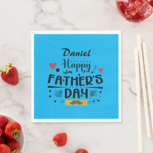 Happy Father's Day Leaping Frösche Hört Mustache Serviette