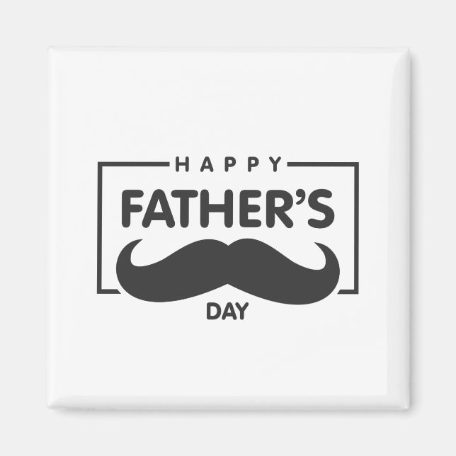 Happy Father's Day Mustache | Magnet (Vorne)