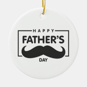 Happy Father's Day Mustache   Ornament