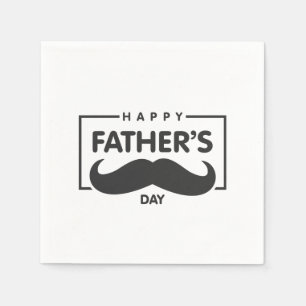 Happy Father's Day Mustache Serviette