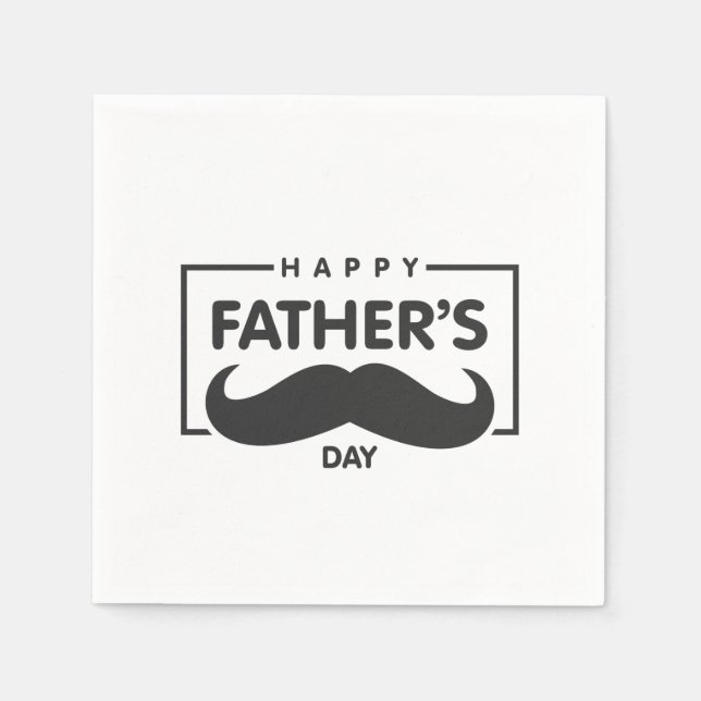 Happy Father's Day Mustache | Serviette (Vorderseite)